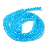 Baking Painted Imitation Jade Glass Round Bead Strands DGLA-Q021-4mm-13-4