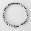 Tarnish Resistant 304 Stainless Steel Beaded Bracelets BJEW-N240-16P-1