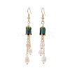 Flower Alloy Enamel Dangle Earrings EJEW-TA00232-1