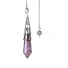 Natural Amethyst Dowsing Pendulum Big Pendants PW-WGF0B2B-20-1