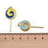 Brass Enamel Pendants KK-P266-12G-3