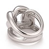 304 Stainless Steel Twist Oval Chunky Ring RJEW-B040-15A-P-3