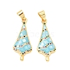 Brass Micro Pave Colorful Cubic Zirconia Pendants KK-G430-01G-05-3