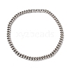 304 Stainless Steel Curb Chains Necklace for Women NJEW-E155-02P-01-1