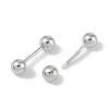 Anti-Tarnish Rhodium Plated 999 Sterling Silver Earlobe Plugs for Women EJEW-S215-26P-2