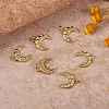 6Pcs Brass Clear Cubic Zirconia  Pendants KK-SZ0004-63-3