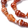 Dyed and Heated Natural Banded Agate 3-Hole Guru Bead Strands G-K149-43-3