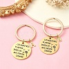 201 Stainless Steel & Brass Letter Keychain KEYC-YW00095-01-4
