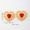 Alloy Rhinestone Stud Earrings for Women WG30F2B-01-4