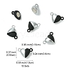 10 Sets Alloy Heart Magnetic Clasps FIND-FS0003-25-4