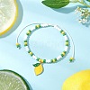 9Pcs Fruit Theme Alloy Enamel Charm Bracelets BJEW-MZ00206-03-1