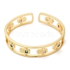 Colorful Cubic Zirconia Cuff Bangle BJEW-D058-03A-G-02-1