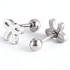 Tarnish Resistant 201 Stainless Steel Barbell Cartilage Earrings EJEW-R147-10-3