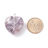 Natural Amethyst Pendants PALLOY-JF01283-05-2