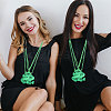 Plastic Dollar Sign Big Pendant Ball Chain Necklaces NJEW-WH0021-81B-6