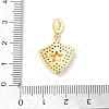 Brass Micro Pave Clear Cubic Zirconia Pendants KK-R213-16G-01-3