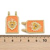 Brass Enamel Pendants KK-B157-28B-G-3