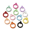 Spray Painted Alloy Spring Gate Rings ALRI-Q362-03G-1