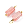 Cherry Quartz Glass Cloumn Pendants LS-STAS-H221-04G-03-2