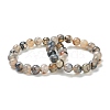 Natural Dragon Veins Agate Beaded Stretch Bracelets BJEW-D446-D-20-1