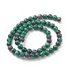 Round Dyed Natural Gemstone Bead Strands G-R345-6mm-15-2