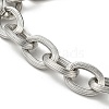 Non-Tarnish 201 Stainless Steel Cable Chain Bracelets STAS-Z056-10P-2