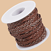 10M Flat Braided Imitation Leather Cords LC-CL0001-04B-7