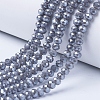 Electroplate Glass Beads Strands EGLA-A034-P6mm-A15-1