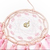 Woven Web/Net with Feather Hanging Ornaments HJEW-G025-03B-2