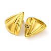 Ion Plating(IP) 304 Stainless Steel Triangle Stud Earrings EJEW-K295-09G-2