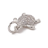 Brass Micro Pave Cubic Zirconia Charms ZIRC-F132-27P-3