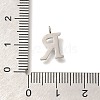 304 Stainless Steel Micro Pave Cubic Zirconia Pendants STAS-H228-06P-R-3