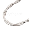 304 Stainless Steel Snake Chains Necklaces NJEW-M075-02A-P-3