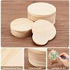 Olycraft 15Pcs 3 Style Unfinished Wood Cutouts WOOD-OC0002-51-4