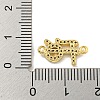 Rack Plating Brass Micro Pave Clear Cubic Zirconia Fe Word Links KK-B091-51G-3