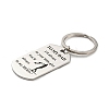 Father's Day Gift 201 Stainless Steel Oval with Word To My Dad Keychains KEYC-E040-03P-2