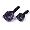 Natural Amethyst Pendants G-N0326-93F-2