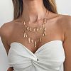 Bohemian Ocean Zinc Alloy & Iron Multiple Fish Pendant Double Layer Necklaces for Women WG627B2-01-2