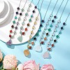 7 Chakra Gemstone Nuggets Pendant Necklaces NJEW-JN05096-2