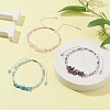 3Pcs 3 Style Natural Mixed Gemstone Chips & Glass Seed Braided Bead Bracelets Sets BJEW-JB09573-2