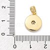 Brass Micro Pave Cubic Zirconia Pendents KK-M303-01G-02-3