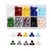 250Pcs 10 Color Opaque Solid Color Glass Beads Strands EGLA-SZ0001-22-1