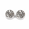 Tibetan Style Alloy European Beads Settings for Enamel TIBEB-N007-027-2