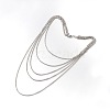 304 Stainless Steel Tiered Necklaces NJEW-JN01356-1