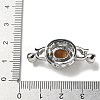 Brass Micro Pave Clear Cubic Zirconi Fold Over Clasps KK-R210-29P-3