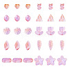 64Pcs Gradient Color Transparent Glass Beads GLAA-TA0003-48H-1