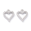 Rack Plating Brass Micro Pave Cubic Zirconia Charms X-ZIRC-C026-08P-1