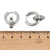 304 Stainless Steel Clear Cubic Zirconia Hoop Earrings EJEW-P343-01P-4