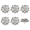 6Pcs Glass Rhinestone Shank Buttons BUTT-FG0001-52P-6
