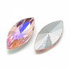 Pointed Back Glass Rhinestone Cabochons RGLA-T020-7x15mm-04-2